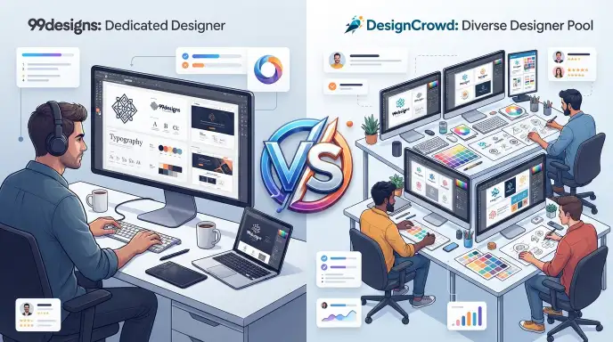 99designs or designcrowd