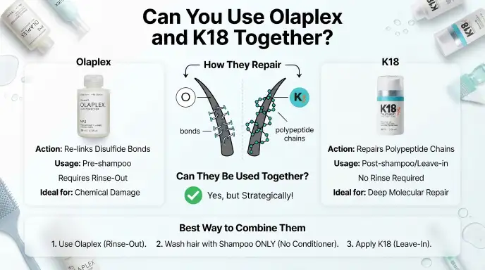 Can You Use Olaplex and K18 Together?