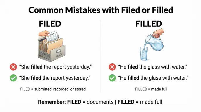 Common Mistakes with Filed or Filled
