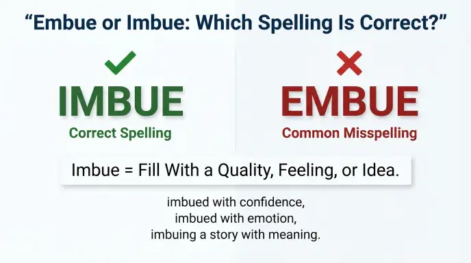 embue or imbue