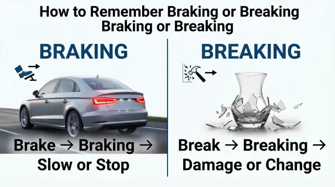 How to Remember Braking or Breaking