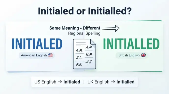 initialed or initialled