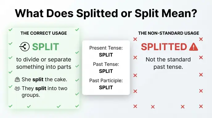 What Does Splitted or Split Mean?