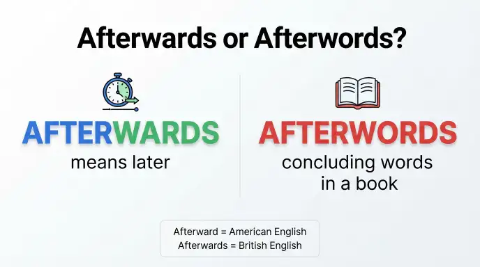 afterwards or afterwords