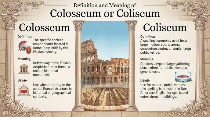 Definition and Meaning of Colosseum or Coliseum