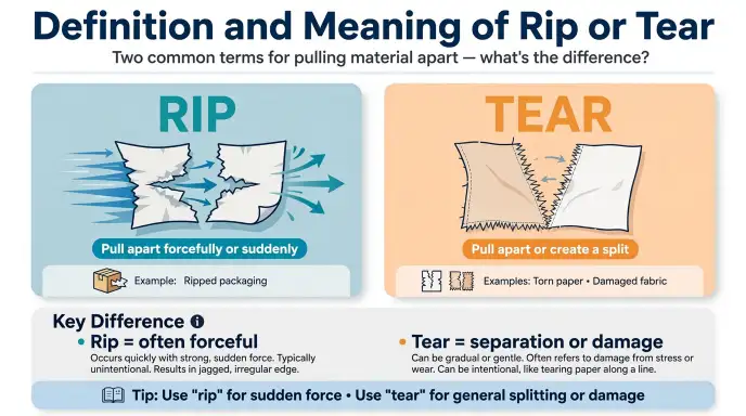 Definition and Meaning of Rip or Tear