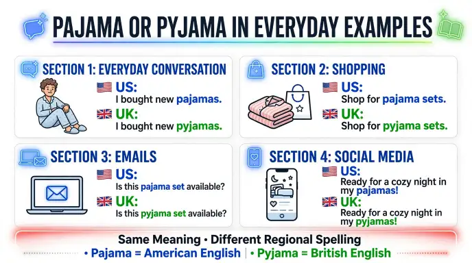 Pajama or Pyjama in Everyday Examples