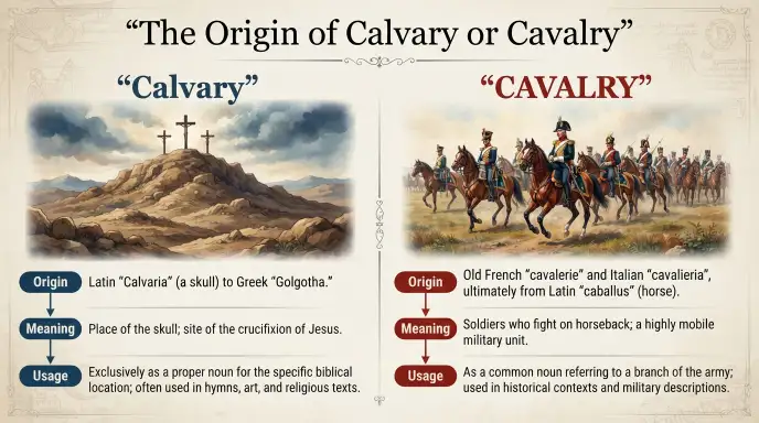 The Origin of Calvary or Cavalry