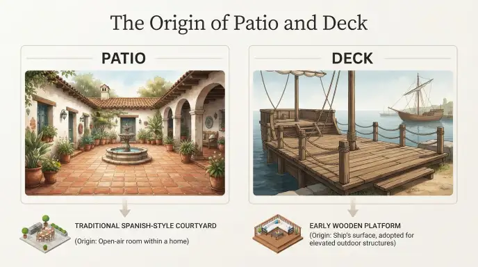The Origin of Patio and Deck